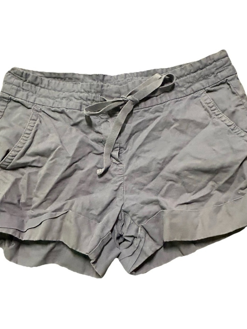 Women’s J Crew Purple Chino Shorts Size 4 Tie Waist Summer Beach